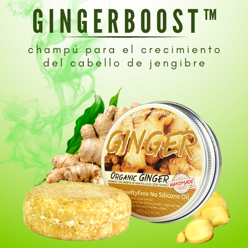 GingerBoost™ - Barra de champú de jengibre para el crecimiento del cabello -
